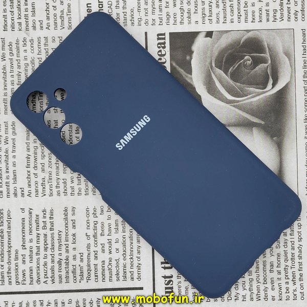قاب گوشی Galaxy A04S سامسونگ سیلیکونی اورجینال سورا SORA پاک کنی درجه یک زیربسته سرمه ای محافظ لنز دار کد 84