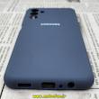 قاب گوشی Galaxy A04S سامسونگ سیلیکونی اورجینال سورا SORA پاک کنی درجه یک زیربسته سرمه ای محافظ لنز دار کد 84