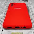 قاب گوشی Galaxy A04S سامسونگ سیلیکونی اورجینال سورا SORA پاک کنی درجه یک زیربسته قرمز محافظ لنز دار کد 87