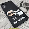 قاب گوشی Galaxy A13 4G سامسونگ طرح کارل لاجرفلد KARL LAGERFELD سیلیکونی سخت Hard سه بعدی برجسته محافظ لنز دار مشکی کد 523