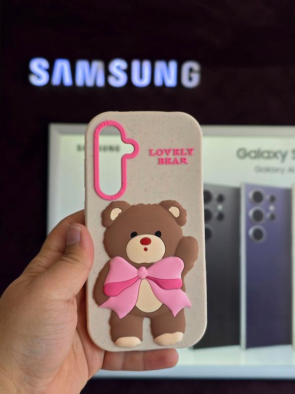 گارد عروسکی خرس برجسته Galaxy S24FE