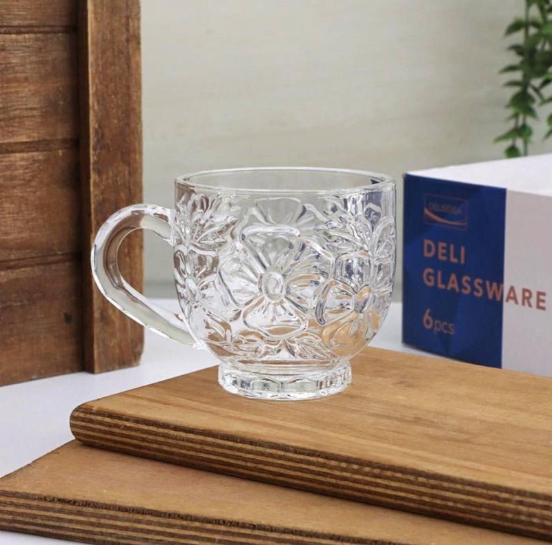 چای خوری 6 تایی مدل بابونه 200میل DELI