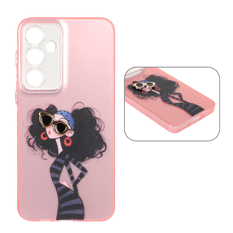 قاب برجسته طرح دخترانه لنز شفاف گلکسی A55