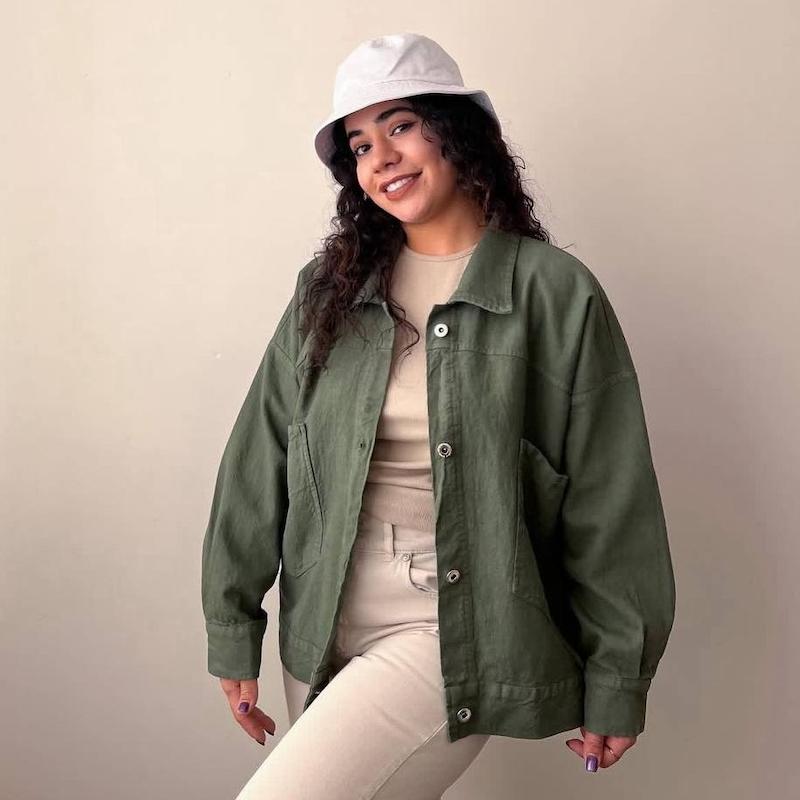 کت کتان کوتاه