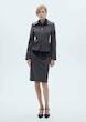 Mango Double Zip Striped Jacket