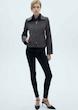 Mango Double Zip Striped Jacket