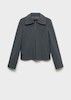 Mango Double Zip Striped Jacket