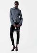 Mango Double Zip Striped Jacket