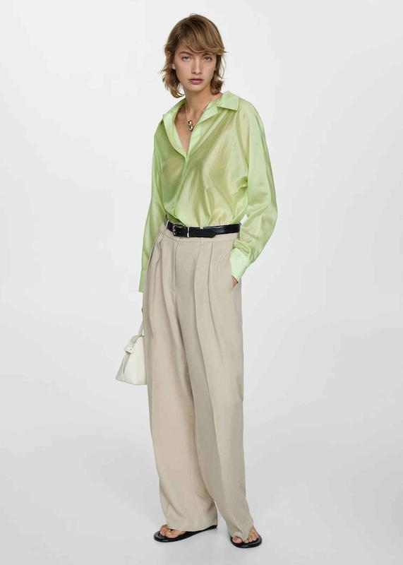 Mango Satin lyocell shirt