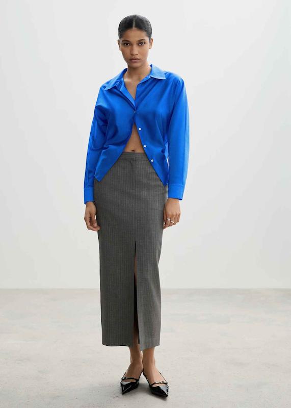 Mango Satin lyocell shirt