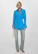 Mango Long satin shirt
