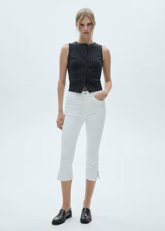 Mango Capri jeans with side slit