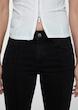 Mango Slim capri jeans with decorative stitching