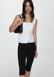 Mango Slim capri jeans with decorative stitching