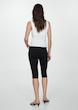 Mango Slim capri jeans with decorative stitching