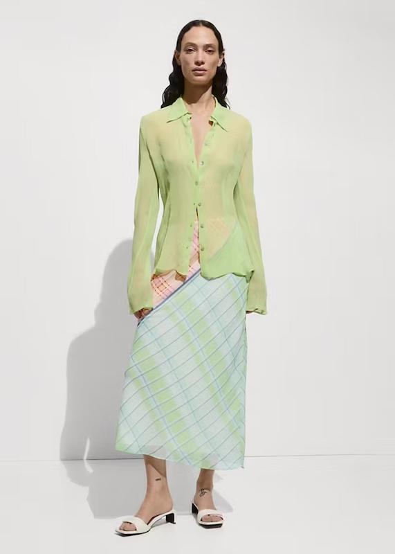 Mango Long printed skirt