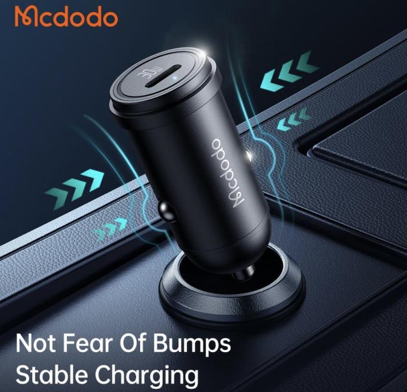شارژر فندکی ۳۰ وات Mcdodo بهمراه کابل 
