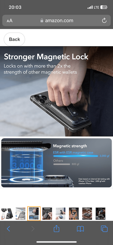 کیف پول مگ سیف آیفون دارای ردیاب ESR 