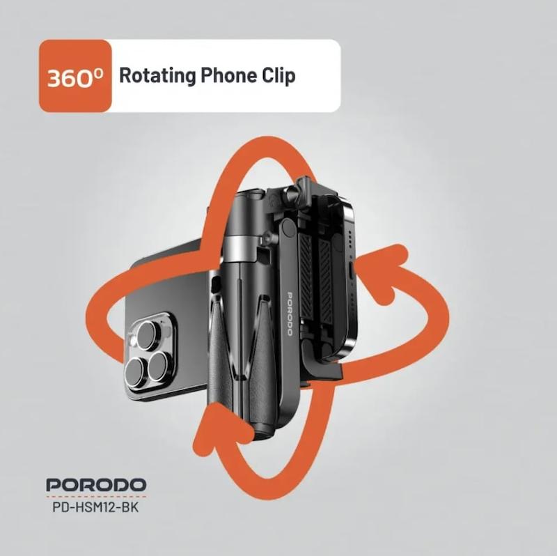 شاتر + استند موبایل Porodo
