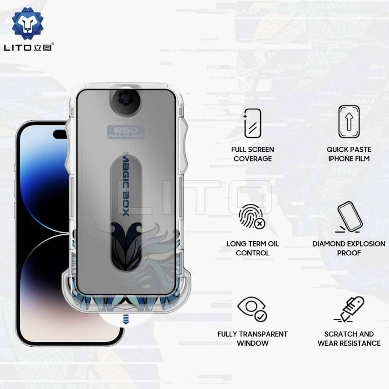 گلس امنیتی همراه با کیت نصب اسان Lito