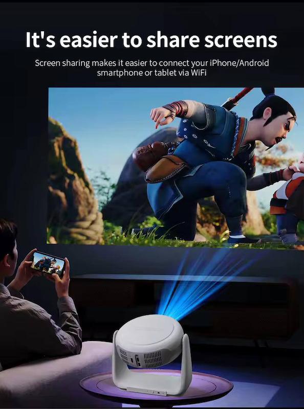 ویدئو پروژکتورهای شارژی قابل حمل + چراغ خواب LED 