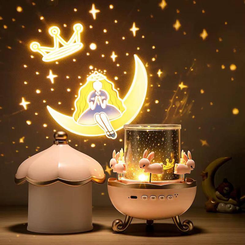 چراغ خواب پروژکتوری چرخ و فلک اسپیکر دار 
