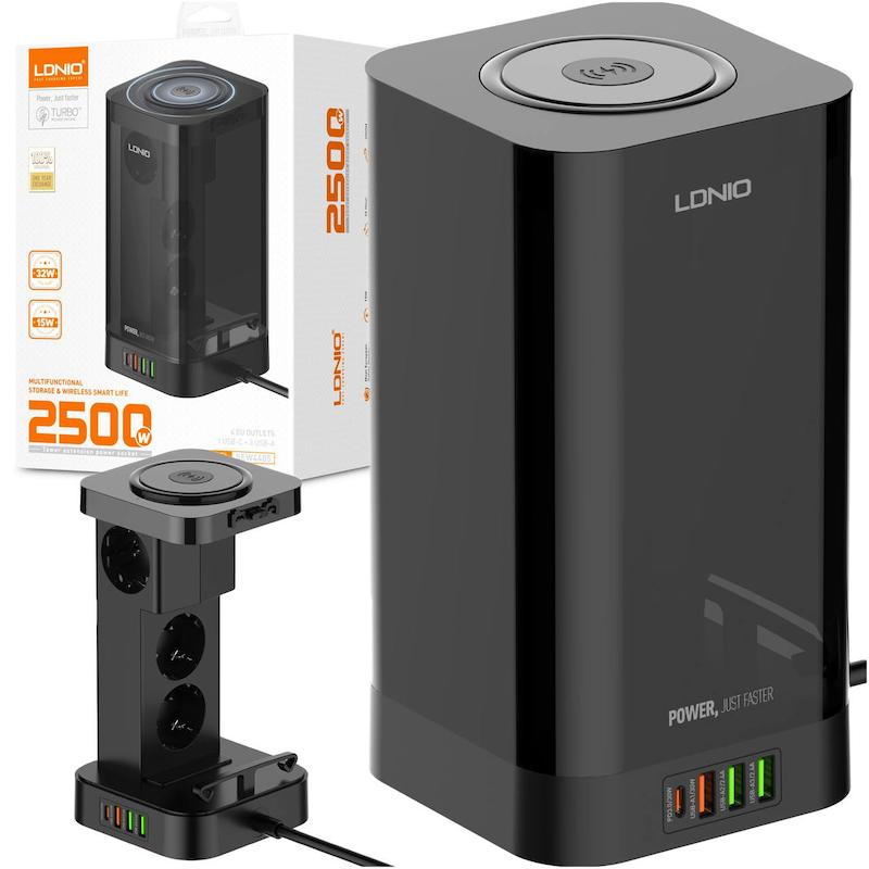 چند راهی برق و شارژر وایرلس تایمر دار