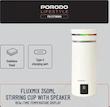ماگ همزن مغناطیسی و اسپیکر پرودو Porodo Fluxmix 350mL Stirring Cup with Speaker PDLFST198WH