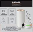 ماگ همزن مغناطیسی و اسپیکر پرودو Porodo Fluxmix 350mL Stirring Cup with Speaker PDLFST198WH