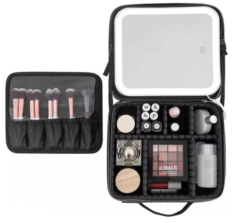 کیف لوازم آرایشی قابل حمل رینگ لایت دار گرین لاین Green Lion Makeup Organizer GNMAKEORGBK
