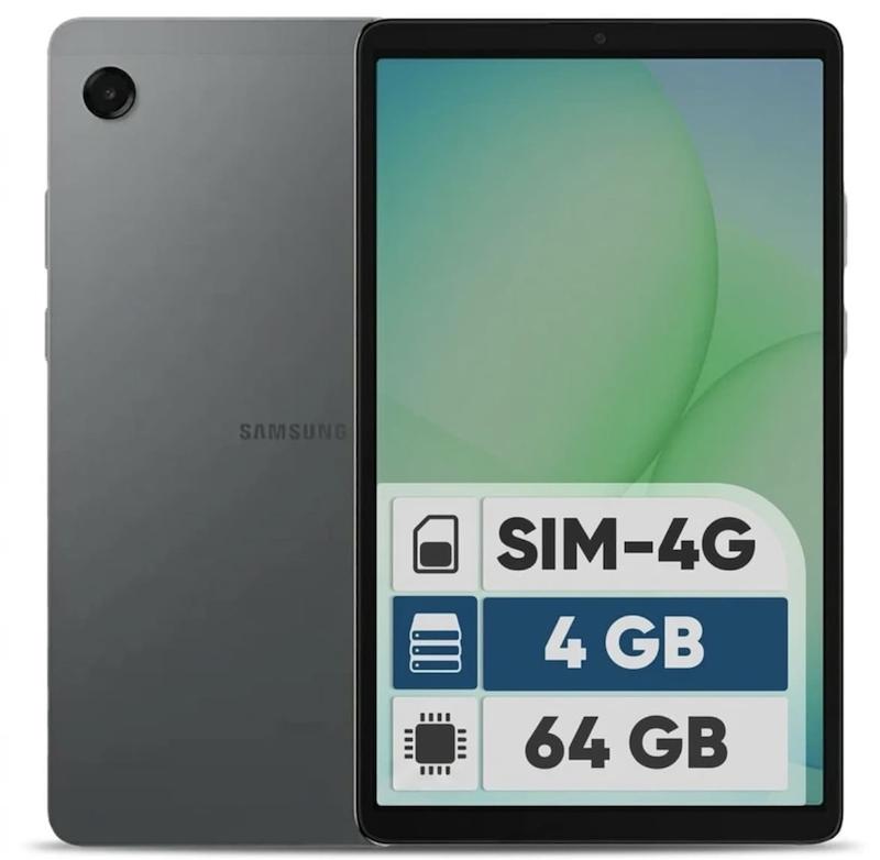 تبلت 8.7 اینچ سامسونگ مدل Galaxy Tab A11 4G، ظرفیت 64 گیگابایت و رم 4 گیگابایت، قابلیت پشتیبانی از سیم کارت، رزولوشن دوربین 8 مگاپیکسل