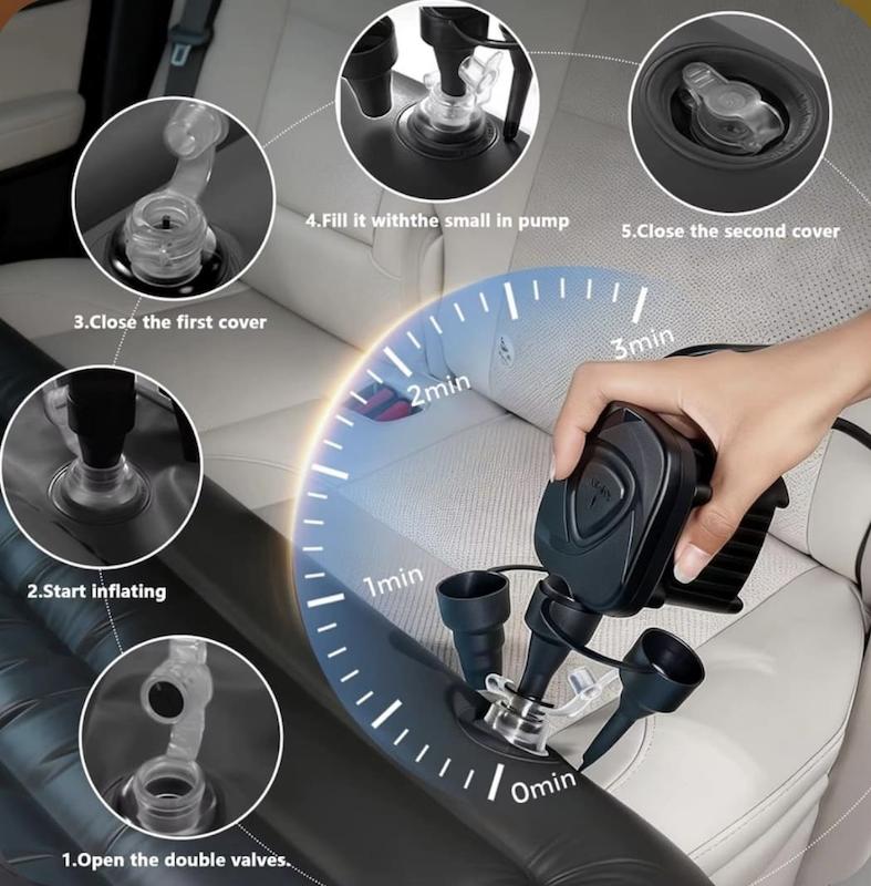 تشک بادی مسافرتی صندلی عقب خودرو QUEES مدل B03