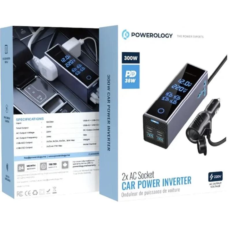 پاور اینورتر خودرو X 2 AC SOCKET 300W‬