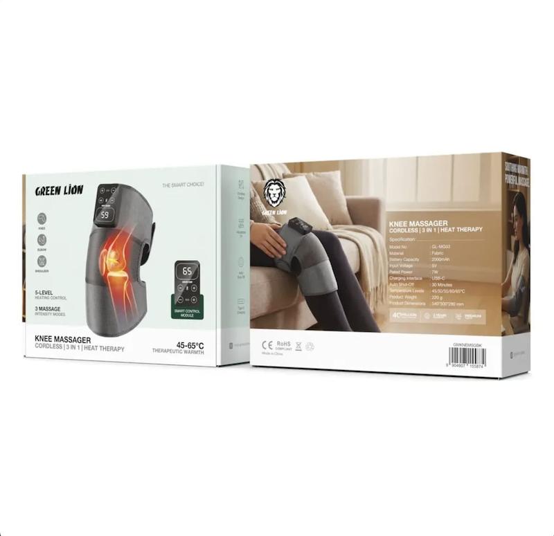 ماساژور حرارتی زانو و دست گرین لاین مدل Green Lion 3 in 1 Cordless Knee Massager & Heat Therapy