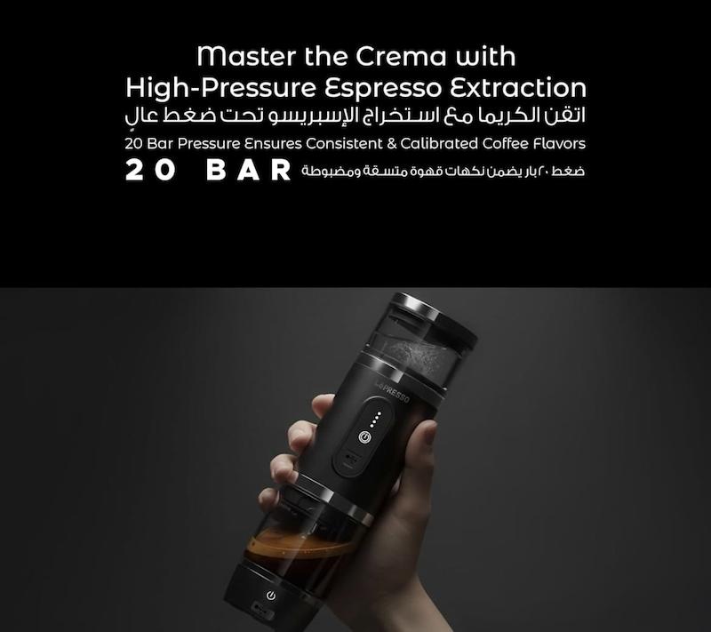 قهوه ساز پرتابل 4 در 1 همراه با فوم‌ساز شیر لپرسو مدل LePresso 4 in 1 Portable Coffee Maker with Milk Frother