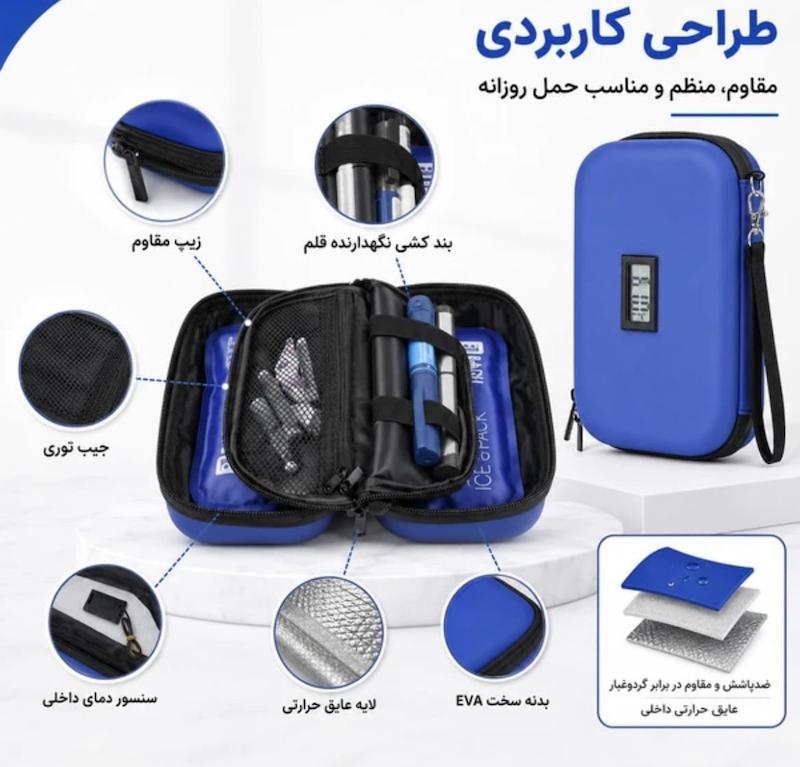 کیف خنک نگه‌دارنده دارو و انسولین بادو مدل Cool Bag