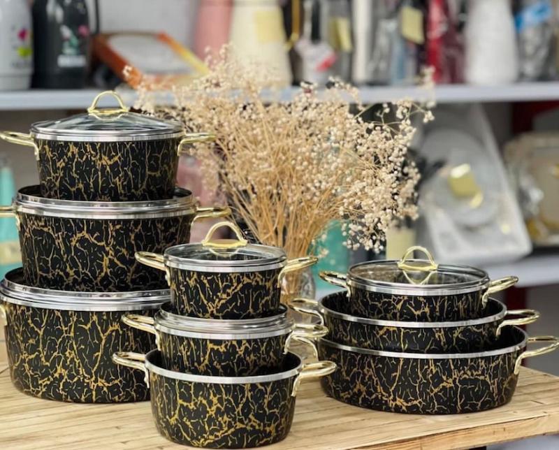 سرویس قابلمه ماربل‌ ۱۵ پارچه