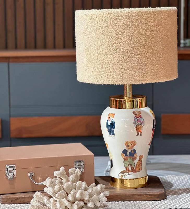 آباژور تدی سفید