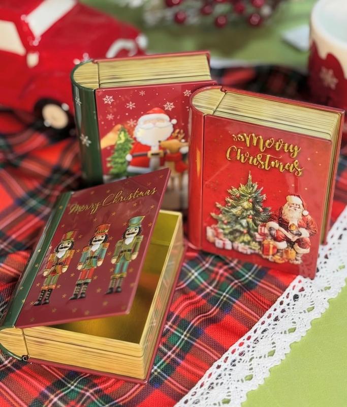 باکس فلزی کریسمس طرح کتاب