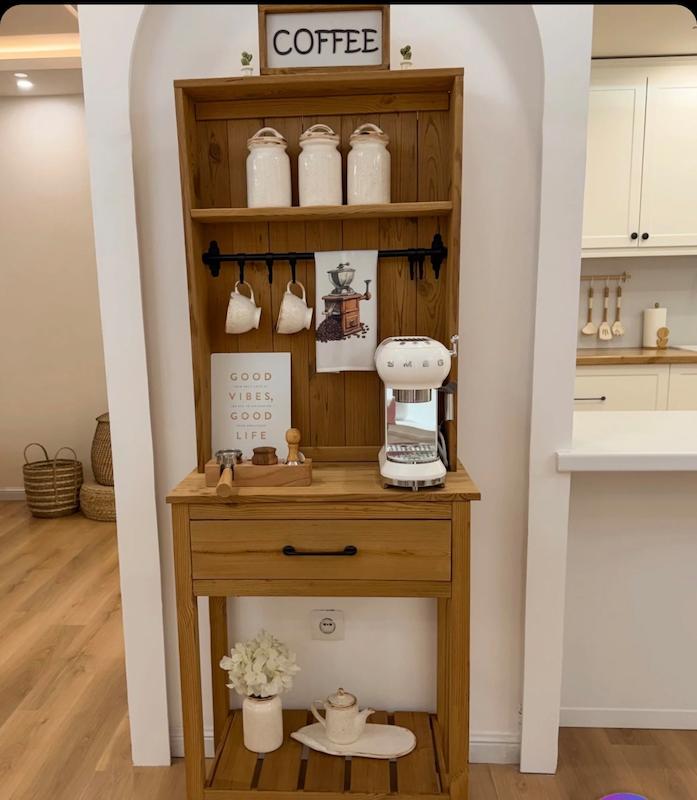 کافی بار دوتکه چوبی