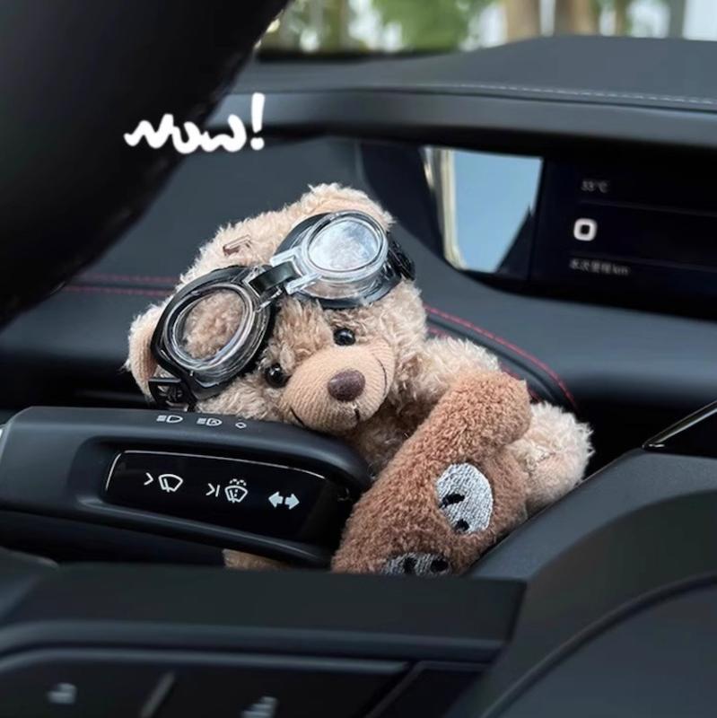 عروسک تدی دسته چراغ راهنما ماشین