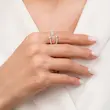 انگشتر تیفانی نگین دار نقره ای