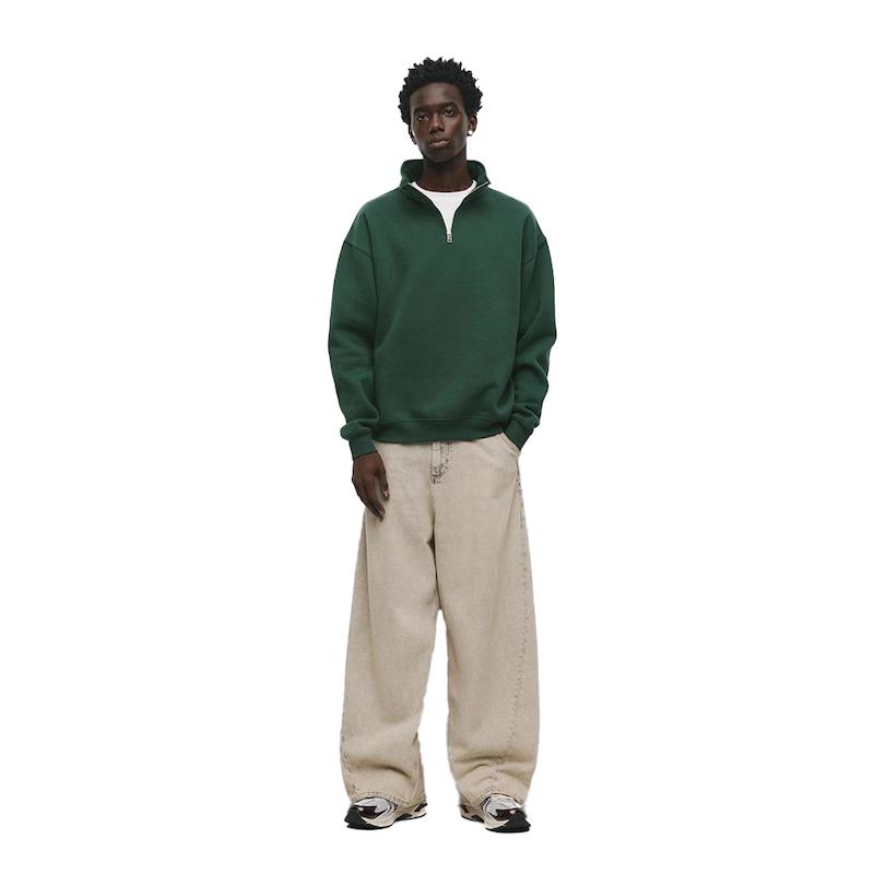 سوییشرت نیم‌زیپ Pull&Bear