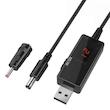 کابل افزاینده ولتاژ USB ۵ ولت به ۹ و ۱۲ ولت با نمایشگر