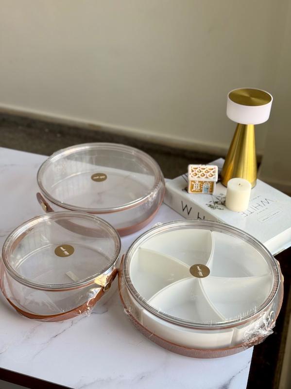 ظرف اکرولیک‌ دسته قهوه ای