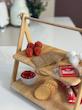 استند دو طبقه چوبی آشپزخانه