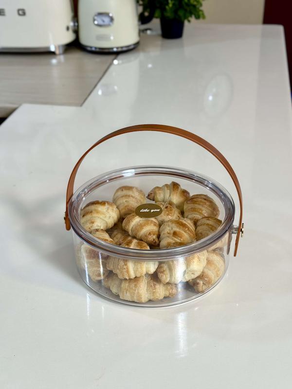 ظرف اکرولیک‌ دسته قهوه ای