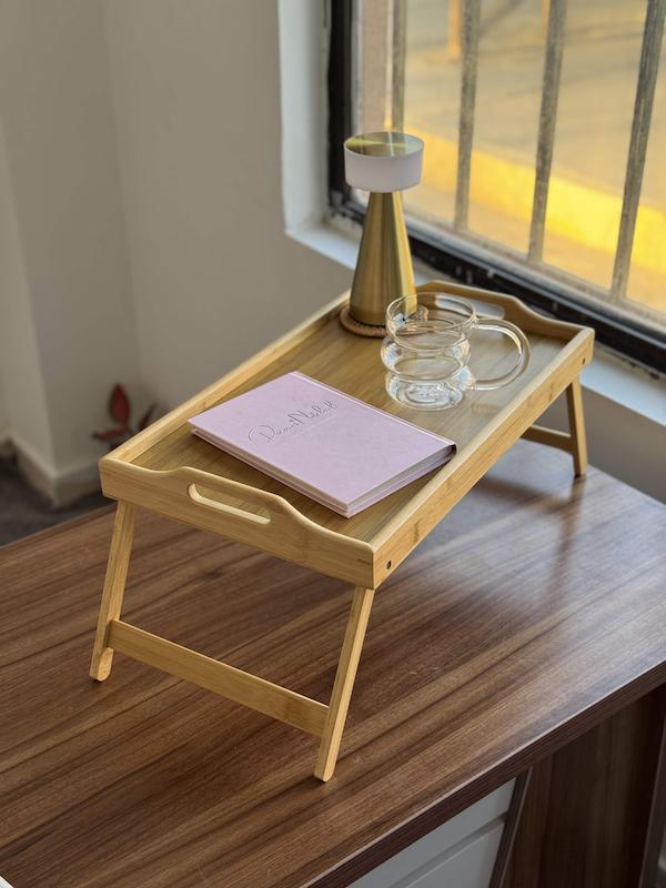 سینی تاشو بامبو پایه دار