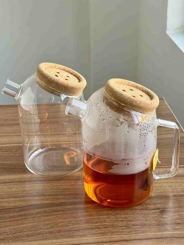 قوری پیرکس وارداتی دکمه‌ای