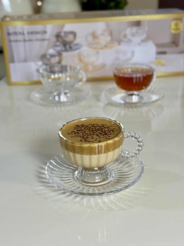سرویس چایخوری استکان نعلبکی بلوری وارداتی